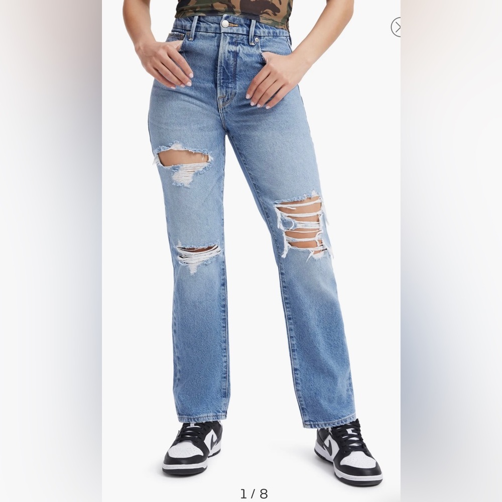 Good American Good Boy straight leg jean